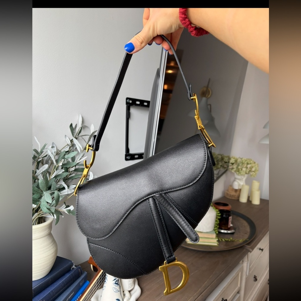 Authentic Dior saddle bag black